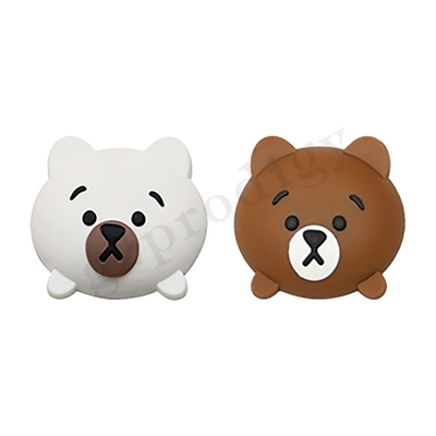 사랑스러운 만화 곰 플라스틱 문 쐐기 연약한 접착성 잘 고정된 문 버팀쇠