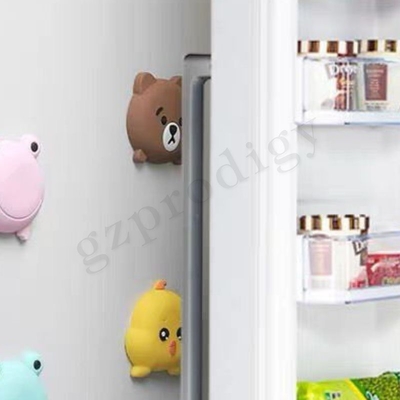 사랑스러운 만화 곰 플라스틱 문 쐐기 연약한 접착성 잘 고정된 문 버팀쇠