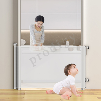 55 인치 접을 수 있는 철회식 계단 게이트 망 개 장벽 철회식 문 문